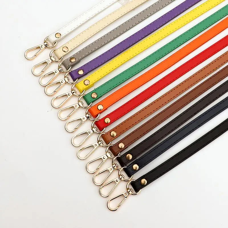 Adjustable Pu Leather Bag Strap 1.2cm Wide Shoulder Bag Handle For Handbag Crossbody Straps Bag Part Shoulder Bags Accessories