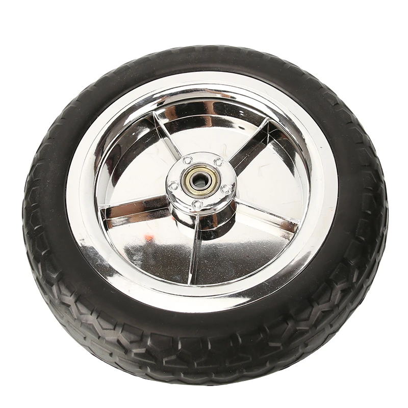 AliExpress NONE Colorful plated wheel Baby bicycle 8 inches with auxiliary wheel non-inflatable foam wheel