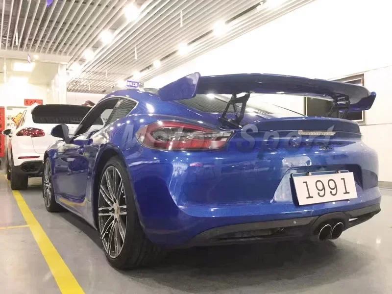 

Car Accessories FRP Fiber Glass GT4 Style Rear GT Wing Fit For 2014-2016 Cayman Boxster 981 Trunk Spoiler