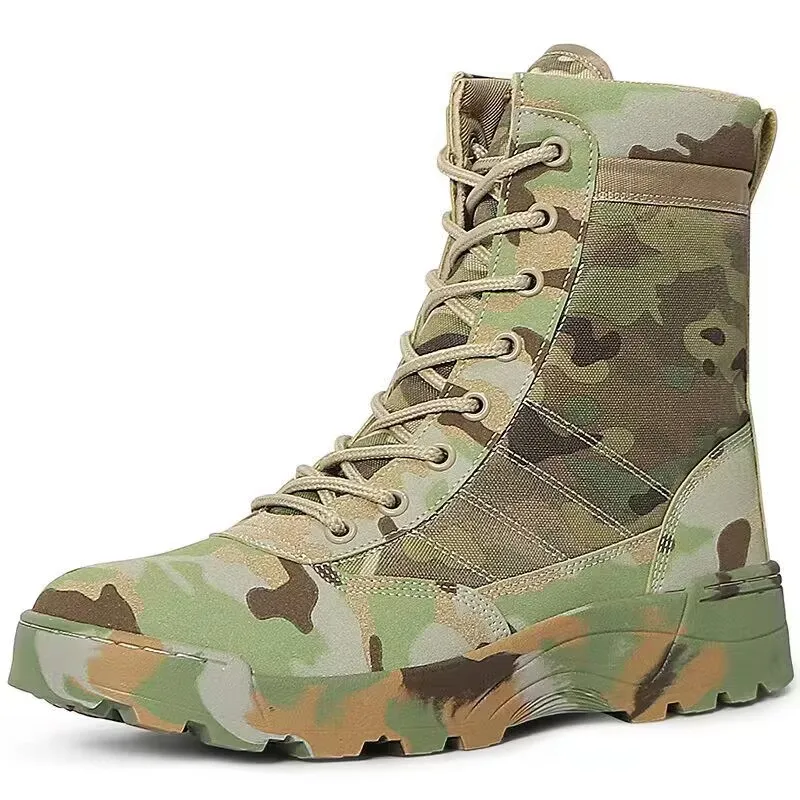 Camouflage Tactical Boots Men Boots Special Force Desert Combat Boots Men Work Shoes Outdoor Hiking Ankle Boots