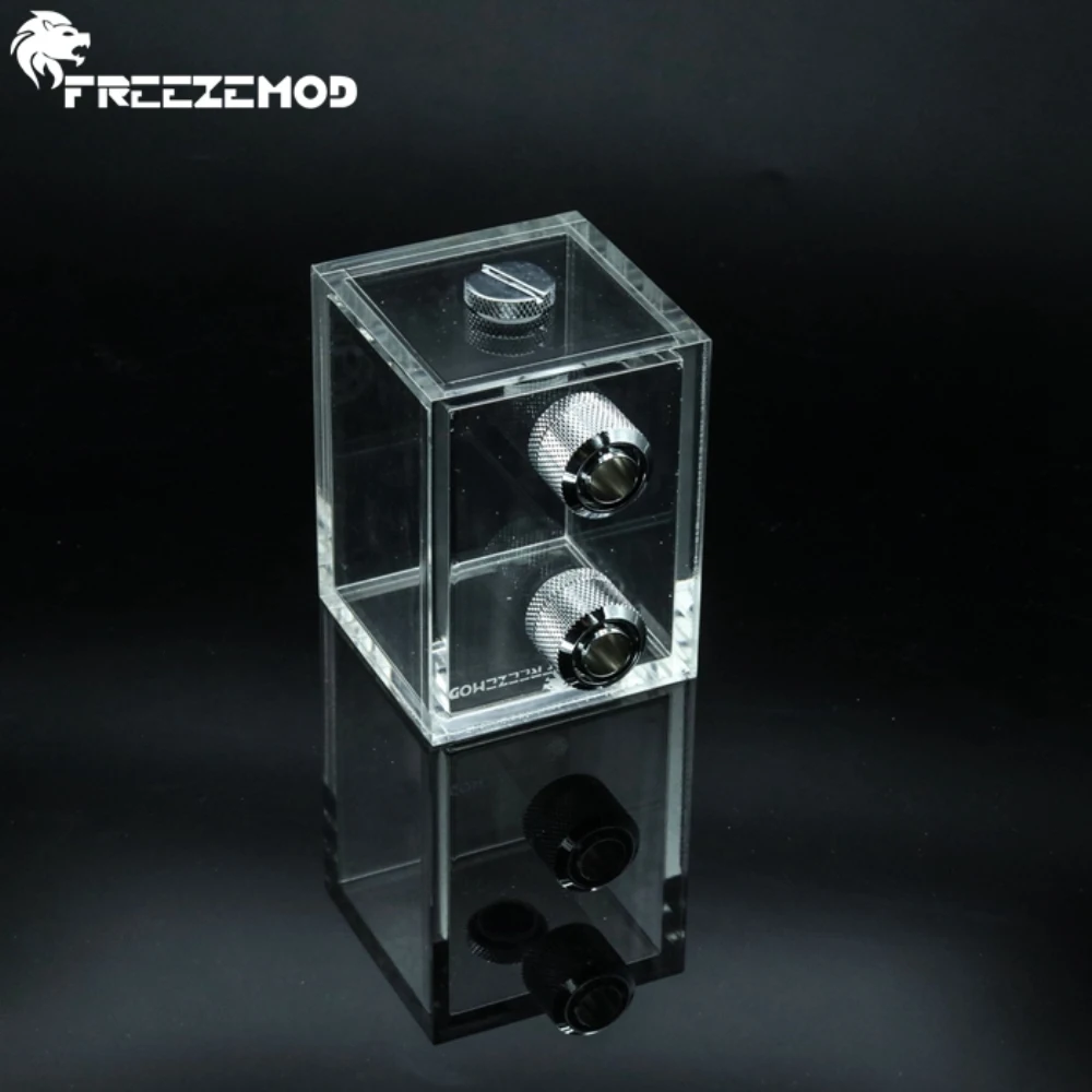 FREEZEMOD Acrylic Water Cooling Tank Full-transparent Reservoir Mini Cuboid PMMA 200ML 5mm Thickness Square Watercooler PC MOD