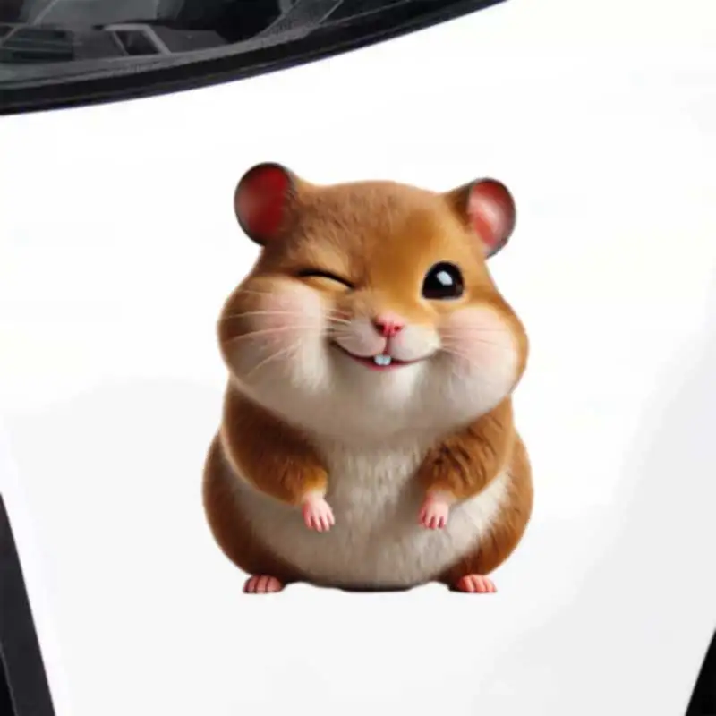 

Cute Hamster Cartoon Vinyl Decal Waterproof Motorcycle Car Appearance Accessory Sticke HE19