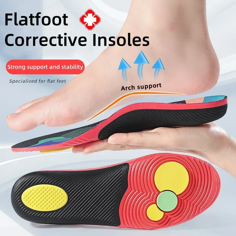 

1 Pair Arch Support Insoles Men's and Women's Soft Sole Shock-absorbing Sports Shoes Insoles of Flat Foot Orthopaedic Insoles