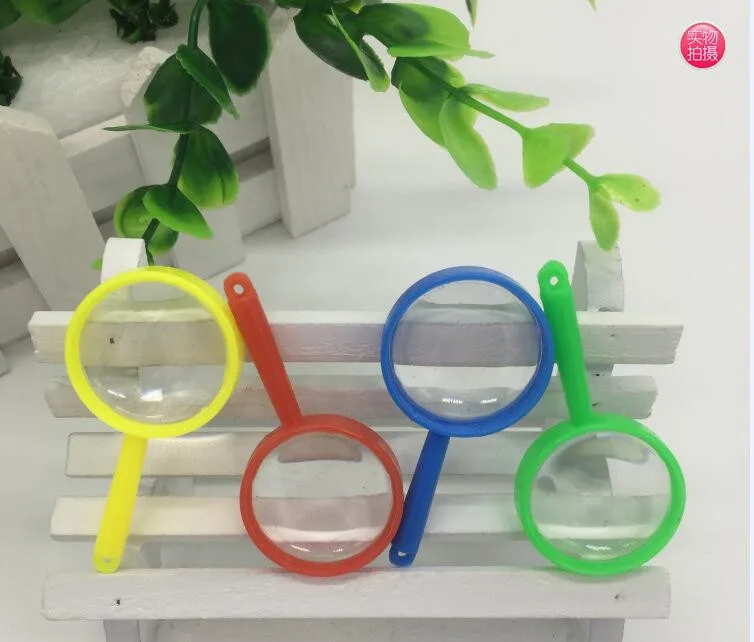 10PCS Acrylic Small Handheld Magnifier 25mm Magnifying Glass to Read Children\'s Magnifying Glass Learning Home Office Gift