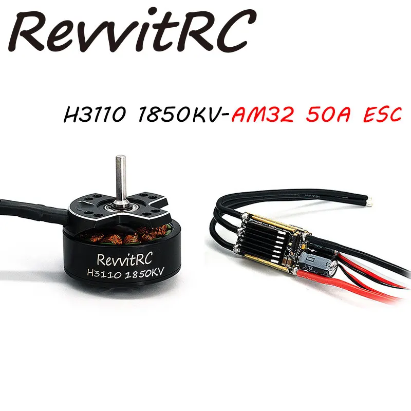Мотор RevvitRC ESC AM32 50A H3110 1850KV 2250KV APE32 50A с Wi-Fi Link BEC 5-10V для грузовика с дистанционным управлением 1/10