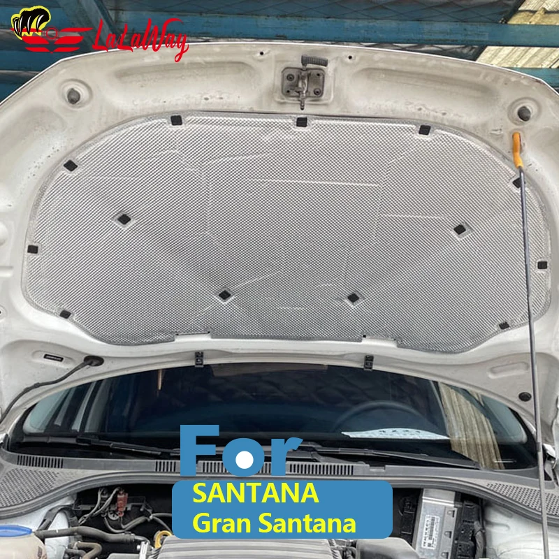

For VW Volkswagen SANTANA Gran Santana 2013-2021 16 Car Front Engine Hood Sound Heat Sound Insulation Cotton Pad Soundproof Mat