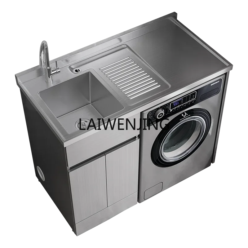 SGF space aluminum washing machine cabinet integrated with rubbing board balcony washing machine significant other