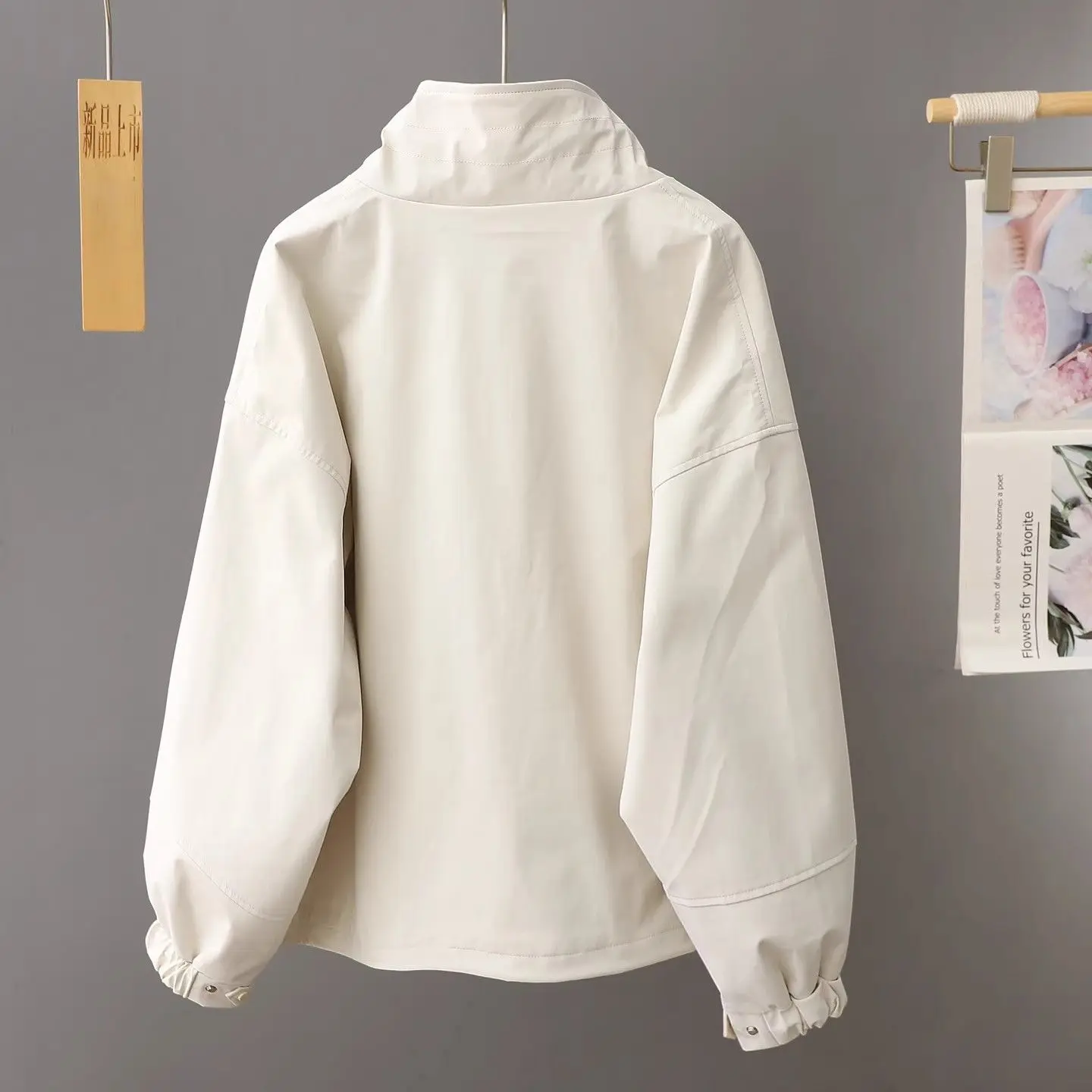 Women Short Jacket Spring Autumn Coat New Casual Femme Windbreaker Stand Collar Tooling Jacket Basic Zipper Coat Tops Outerwear