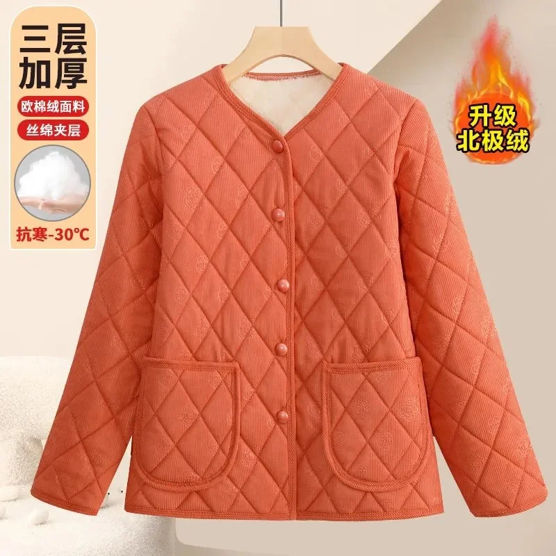 

Women's Winter Jacket Cotton-padded Jacket Cotton-padded Jacket in Autumn and Winter Plus Velvet Padded Casual Padded Warm Coat