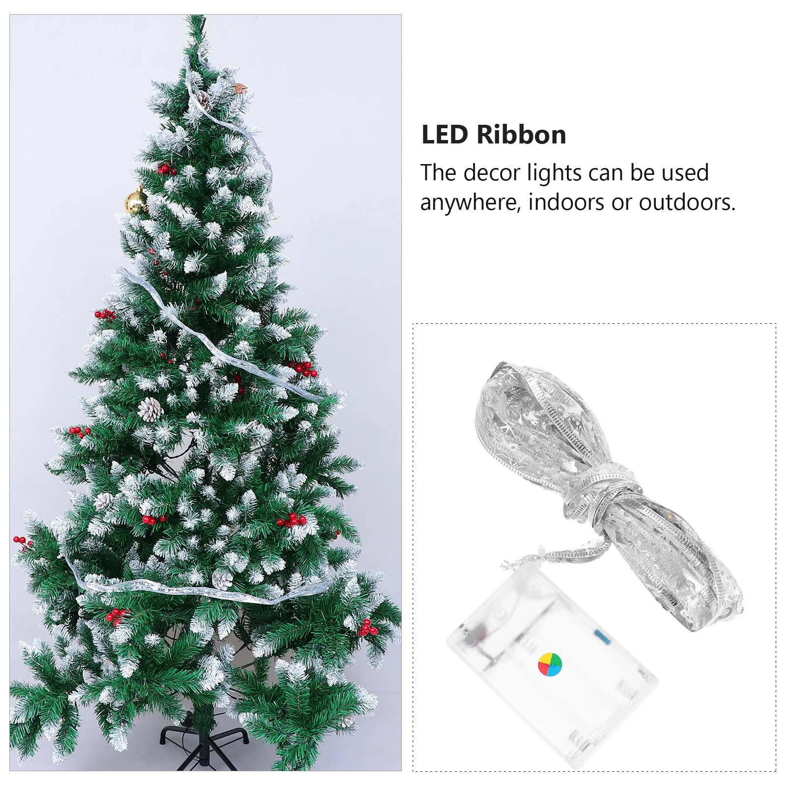 

LED Light String New Year Christmas Ornaments Decoration Garlands Lights Ribbon Fairy Xmas Post