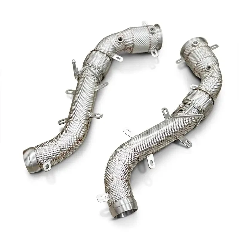 SS304 Downpipe Exhaust With Heat Shield P1 3.8T Hard Top 2013-2020 Peormance