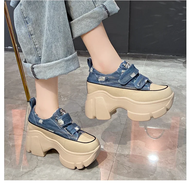 Shoes for Women 2023 High Quality Solid Women\'s Vulcanize Shoes Outdoor Women Sneakers Flat Heel Platform Sneakers Preppy