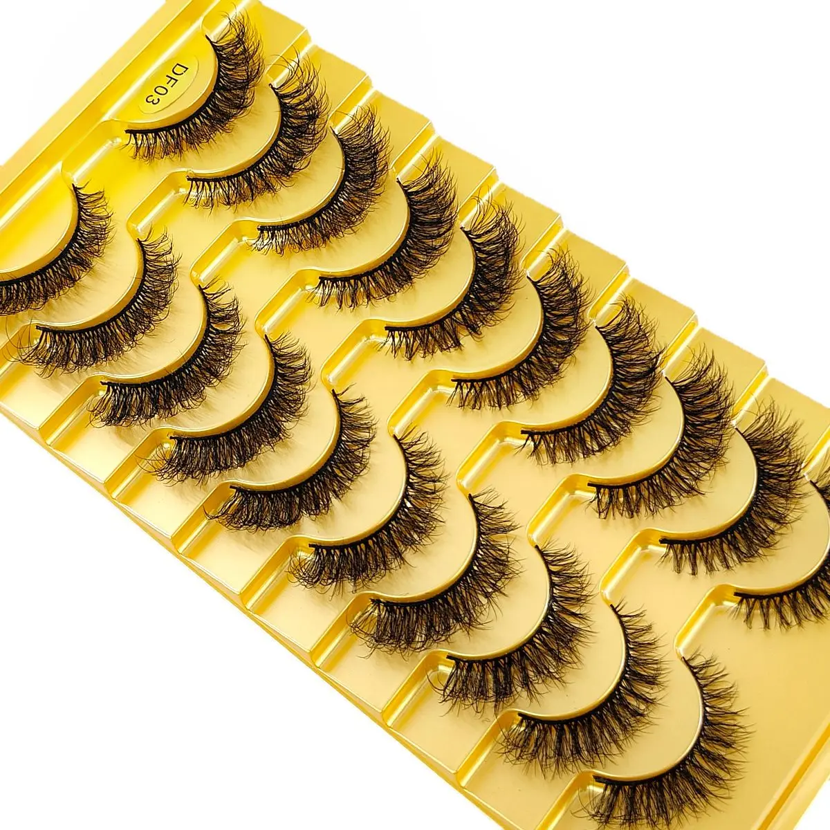 HBZGTLAD 10 Paar falsche Wimpern, Katzenauge, flauschige künstliche Nerzwimpern, dünne Wimpern, dramatische lange, dicke Volumen-Nerz-Falsche Wimpern – Detail 3