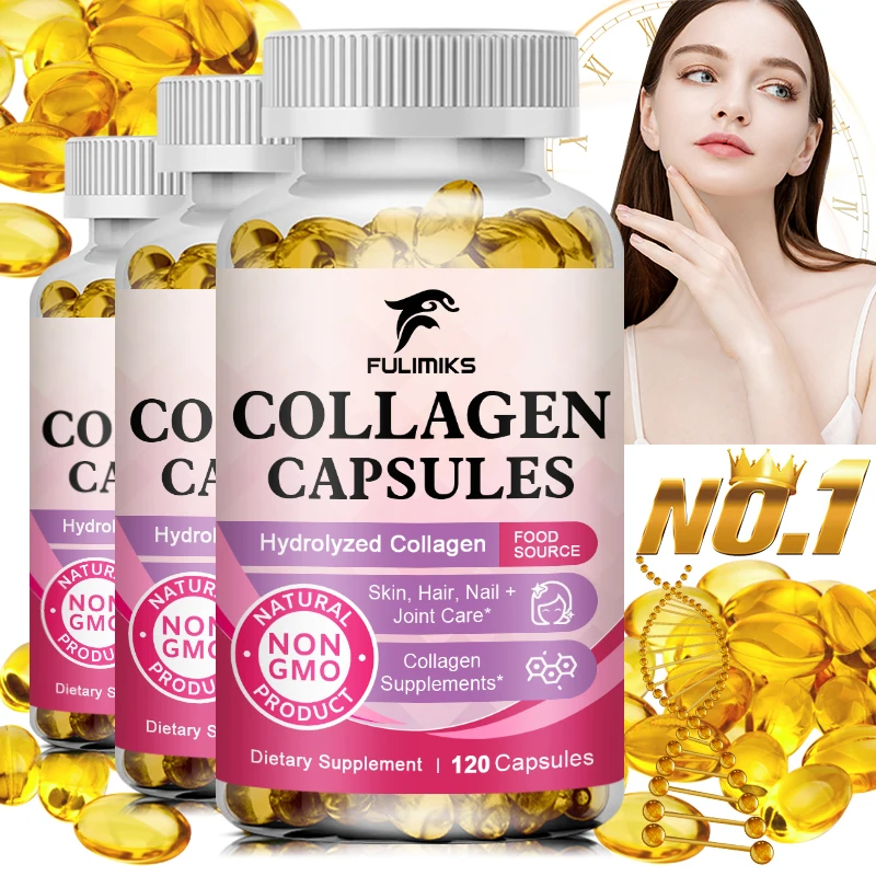 Hydrolyzed Collagen Capsule Support Skin & Joint & Hair & Nails Health Collagen Supplement