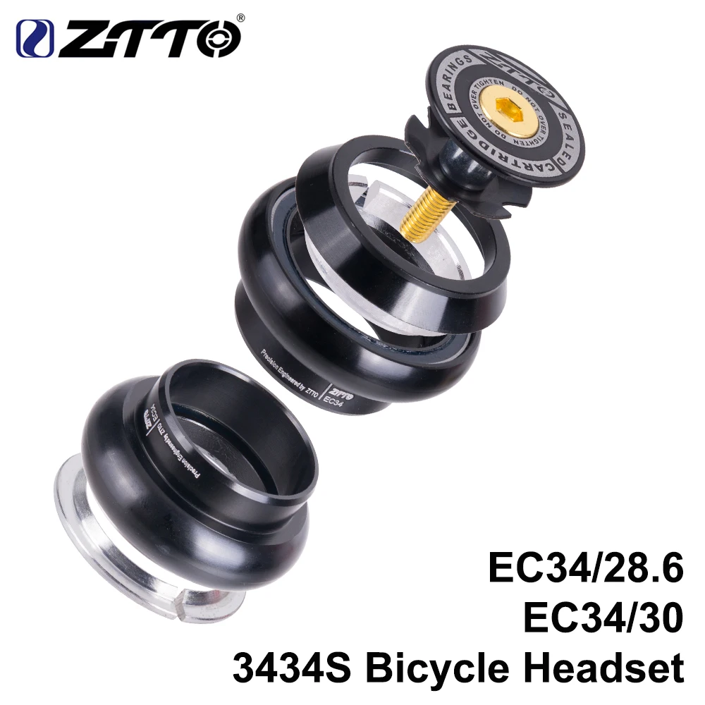ZTTO MTB Rennrad CNC Headset 1 1/8"-1 1/2" abgedichtetes Lager 1,5 konisch 28,6 gerades Rohr Fahrradgabel internes Lenklager – Detail 9