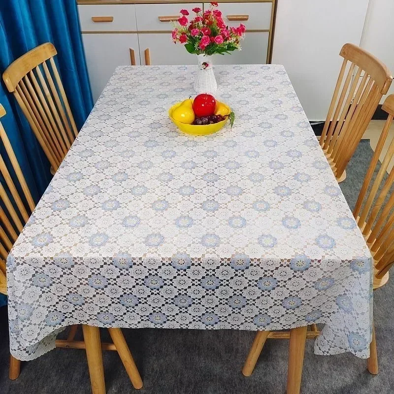 pvc tablecloth waterproof and oil-proof lace edge printing no-wash anti-scalding householdYar2579