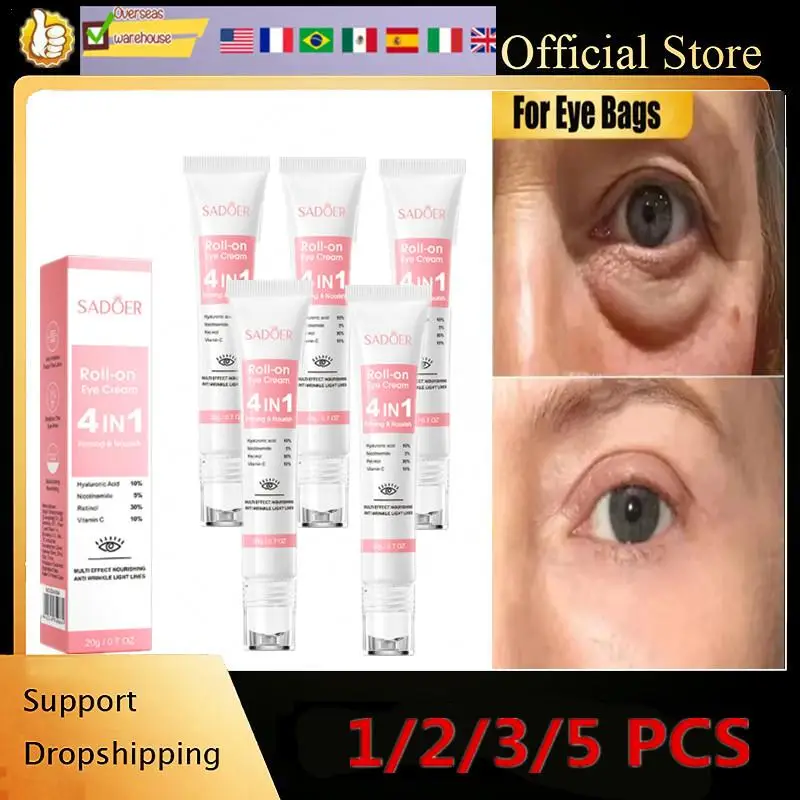 1-5Xinstant Eye Bag Removal Cream Collagen Anti-Wrinkle Fade Fine Lines Firmi Skin Anti Dark Circle Puffiness Brighten Eye Care