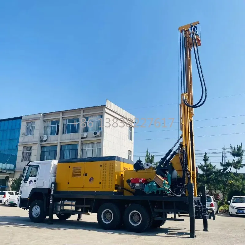Water Well Drill Rig Factory Price 300m Deep Hole Crawler Mounted Borehole Machine with Motor Core