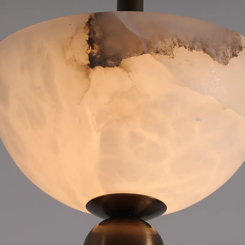

Natural Spanish Marble Chandelier Bedroom Headboard Background Wall Dining Room Entrance Bar Counter Pendant Lamp Indoor Decor