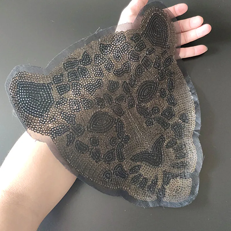 Lettere animali paillettes testa di leopardo può essere cucita su toppe per abbigliamento decorativo per zaino cappello e altro decorativo per cucire