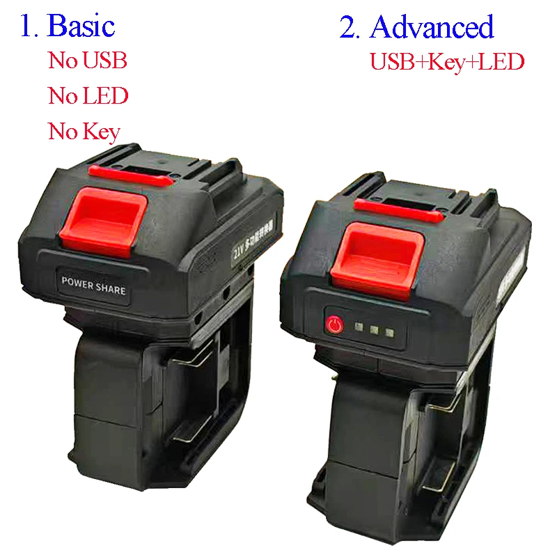Adapter Converter For Makita 18V Li-ion Battery Case BL1830 For Makita 18V Electric Power Tool Lomvum Zhipu Hongsong LED Light