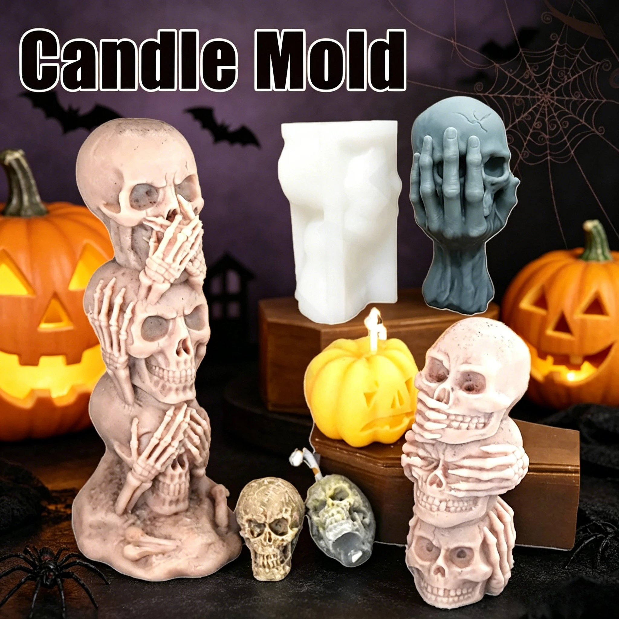 Candle Making Event - Silicone Mold 2026 Halloween Skull 3D