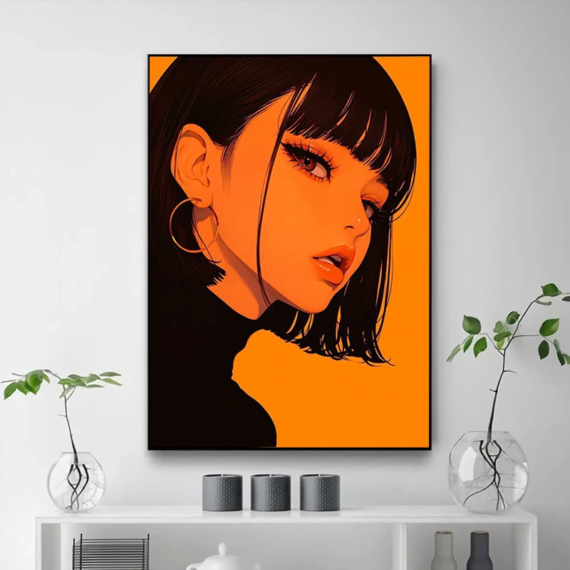 

Sexy Anime Beauty Poster Decorative Wall Prints Art Mural Vintage Aesthetic Room Decor Man For Home Decoration