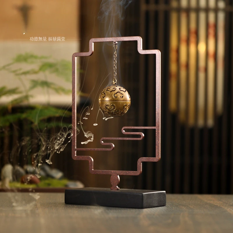 Ruyi Hanging Backflow Incense Burner Pure Brass