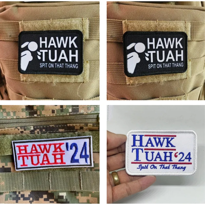 Hawke's Tuya Patch Jokes Funny Patches Prank Gifts Creative Ideas Alphabet Embroidery Printed Patch Fashion Accessories Decor