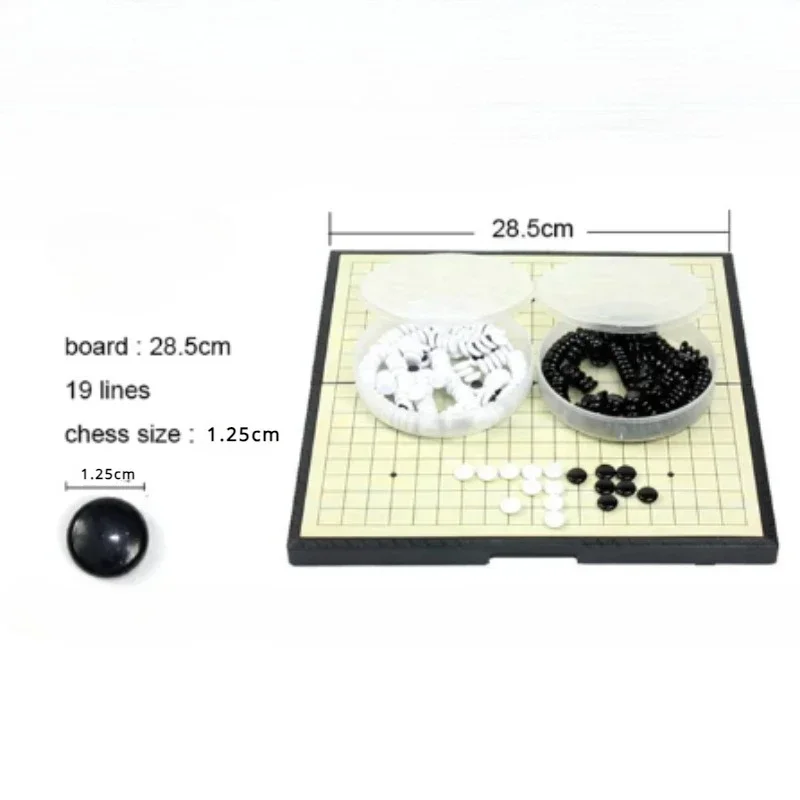 Portable Go Game Foldable Travelling Indoor Outdoor Weiqi Birthday Gift Magnetic Go Chess Set Magnetic Toy Plastic Go Game