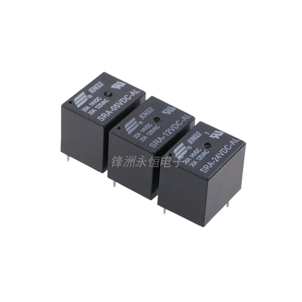 5PCS/Lot  Relay  SRA- 05V 12V 24VDC-AL-CL T74 20A  4/5PINS  Single Group Conversion Type