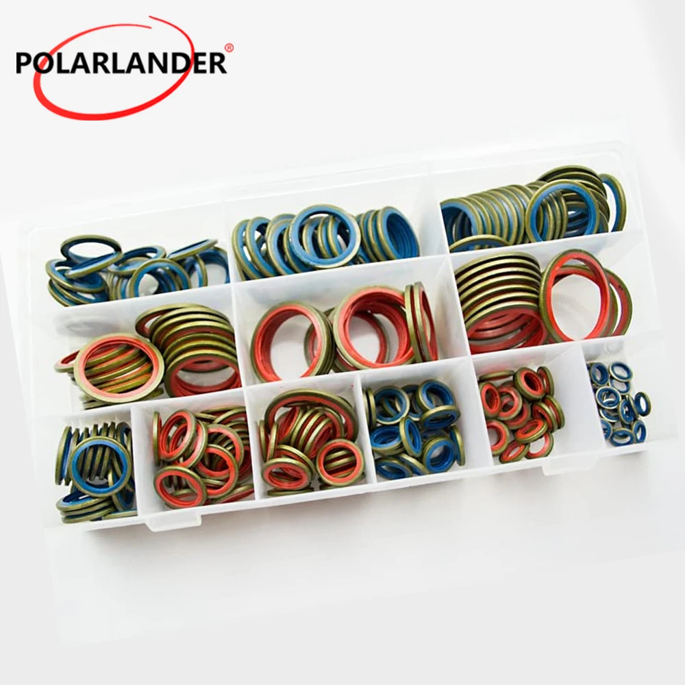 

Комплект прокладок с метрическим уплотнением, 245 шт., металлические самоцентрированные шайбы NBR M6-M30, устойчивые к высоким давлением