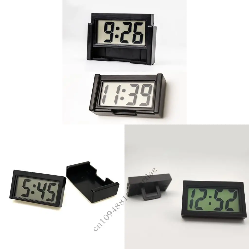 Mini Portable Car Clock For Vehicle Dashboard Digital Time Display Easy Read 