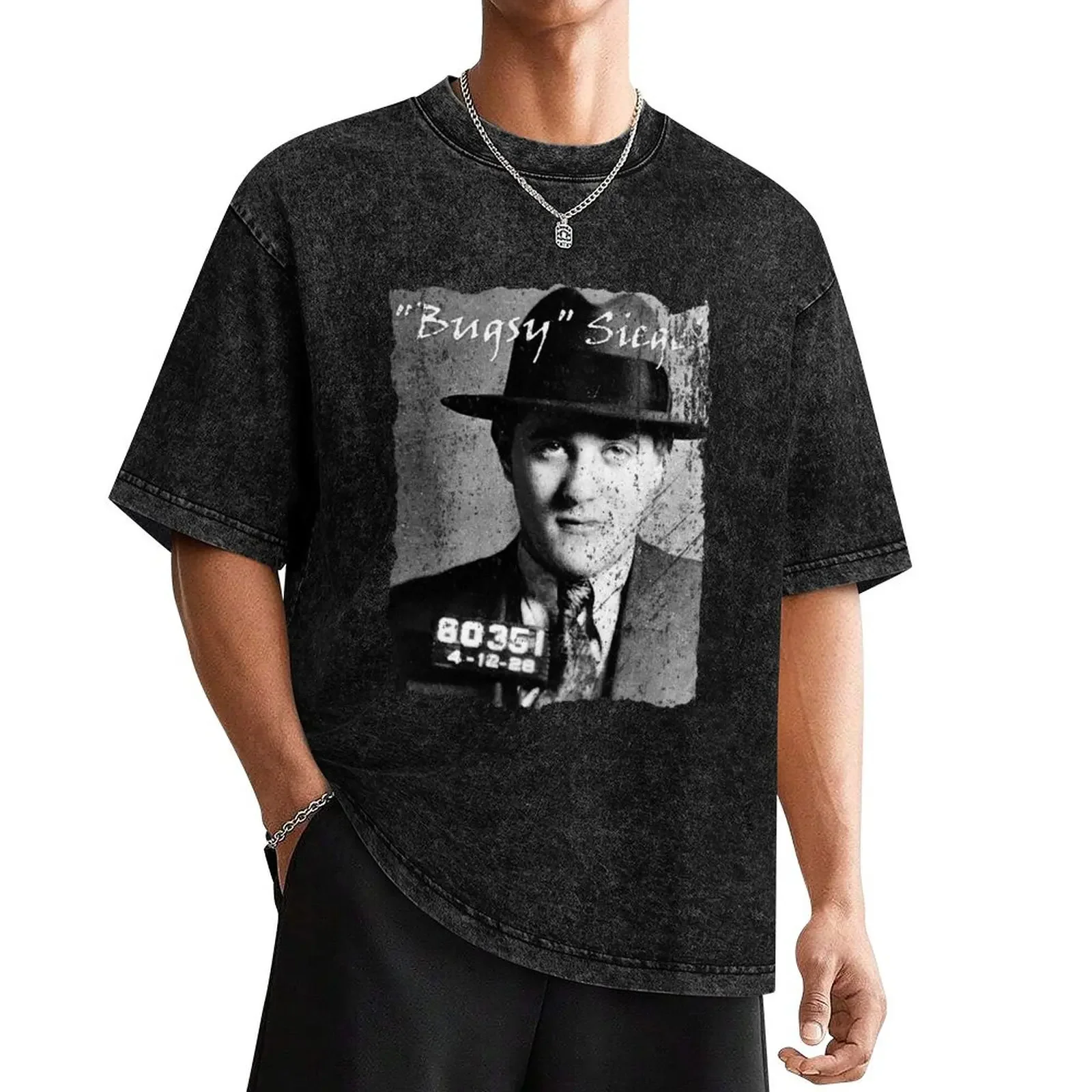 

Gangsters, Bugsy Siegel T-Shirt Short sleeve tee quick drying oversized graphic tee shirt vintage t shirt men