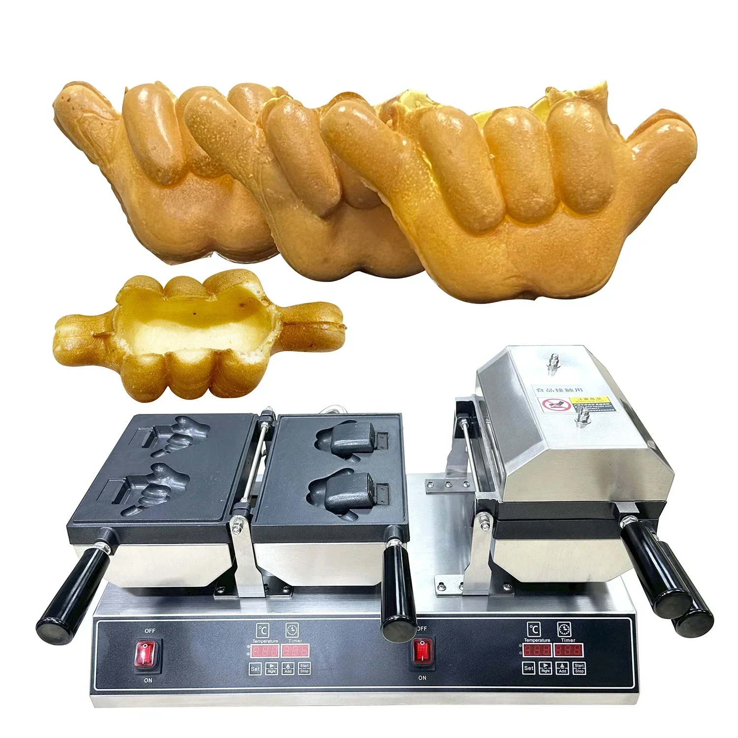 Best Sellers Commercial Waffle Maker Finger Shape Open Mouth Ice Cream Taiyaki Machines Easy To Operate