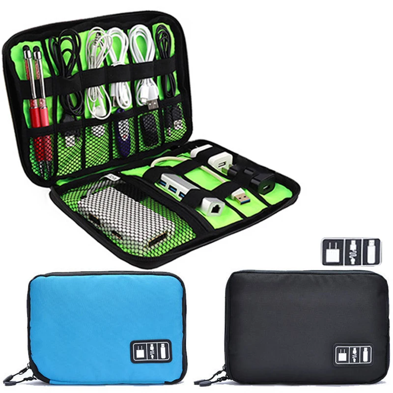 Gadget Cable Organizer Bag Travel Digital Electronic Accessories Storage Bag USB Charger Power Bank Holder Cable Makeup Box Bags