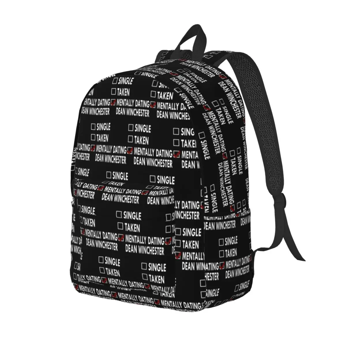 Dating Dean Winchester Student Backpack School Bag Hiking Travel Daypack for Men Women Fashion Bookbag Shoulder Bags