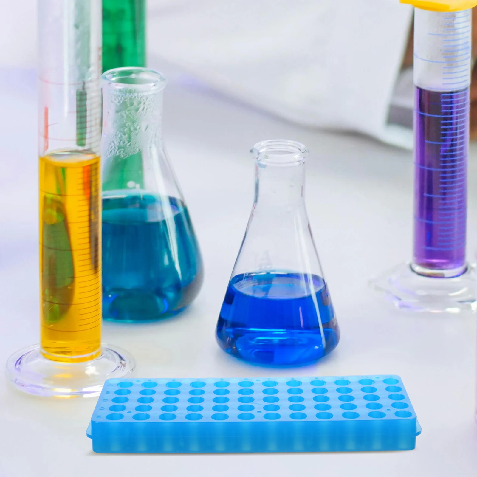 

60-Slot Test Tube Holder for Laboratory Tubes Double-Sided Panel Test Tube Storage Rack Vial Organizer