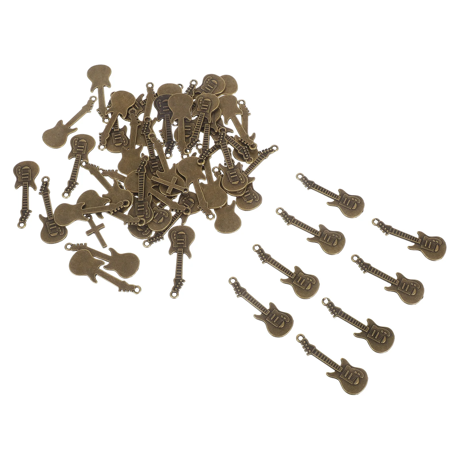 

50 шт., подвески в деревенском стиле для гитары, металлические подвески для музыкальных инструментов для DIY ювелирных изделий, серьги, браслет, ожерелье, брелок, поделки