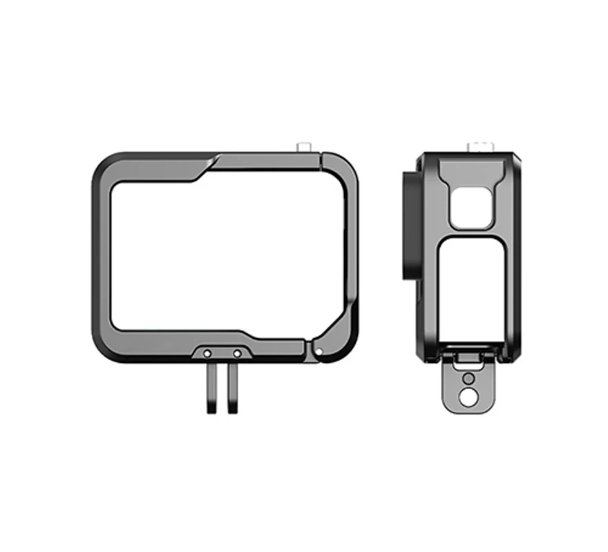 Camera Cage For Gopro 13 12 11 Dual Cold Shoe Mount Light Stand Mic Holder Horizontal & Vertical Shooting Frame Bracket