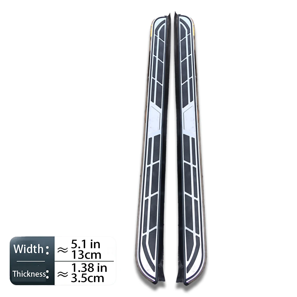 2pcs fit for Hyundai Santa Fe 2019-2023 SUV Truck Side Step Running Board Nerf Bar Aluminium Pedal Accessories (with Brackets)