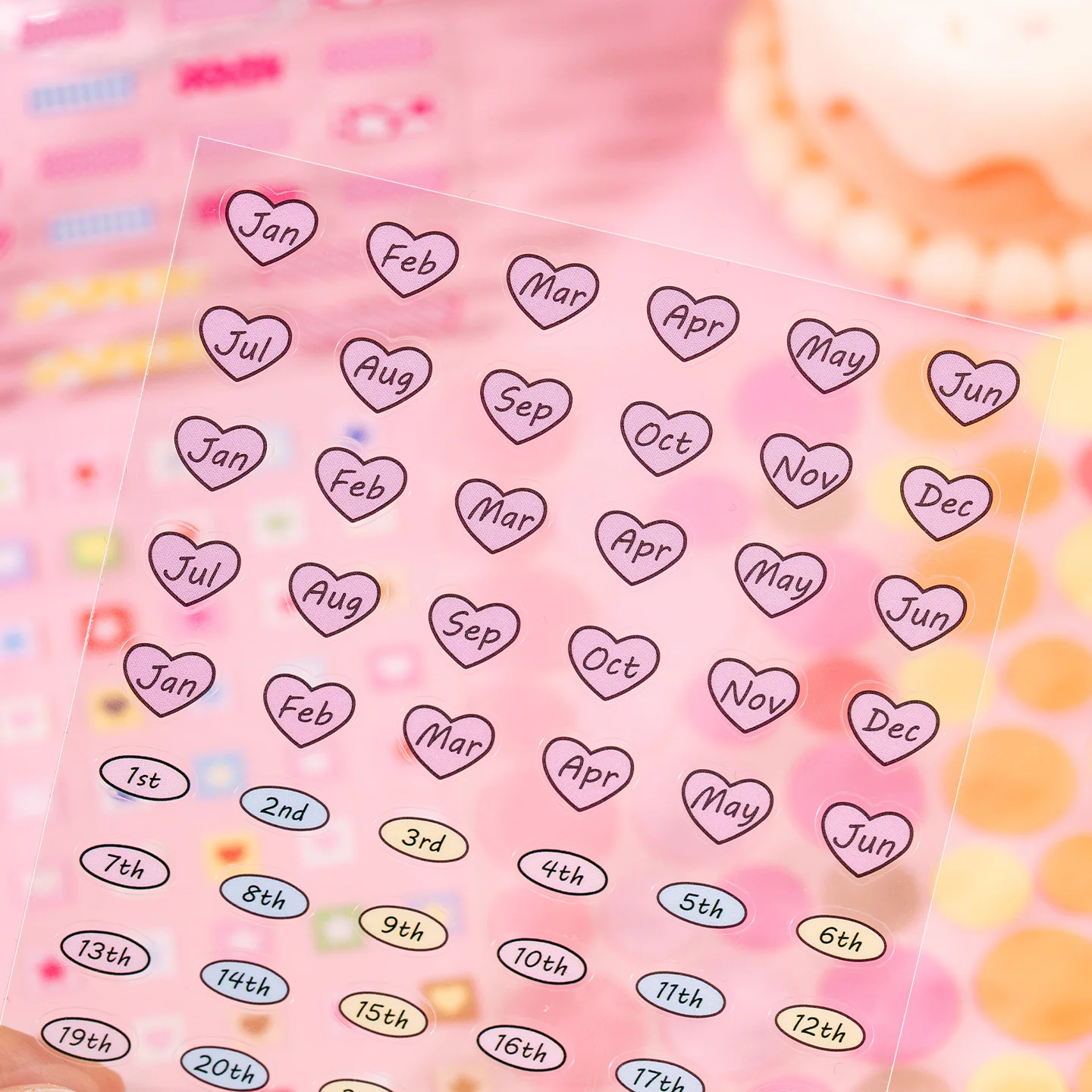 

32sheets Color Life Series Kawaii Ins Mini Basic Pattern Die cut PET Stickers Book Creative Handbook DIY Scrapbook Stickers