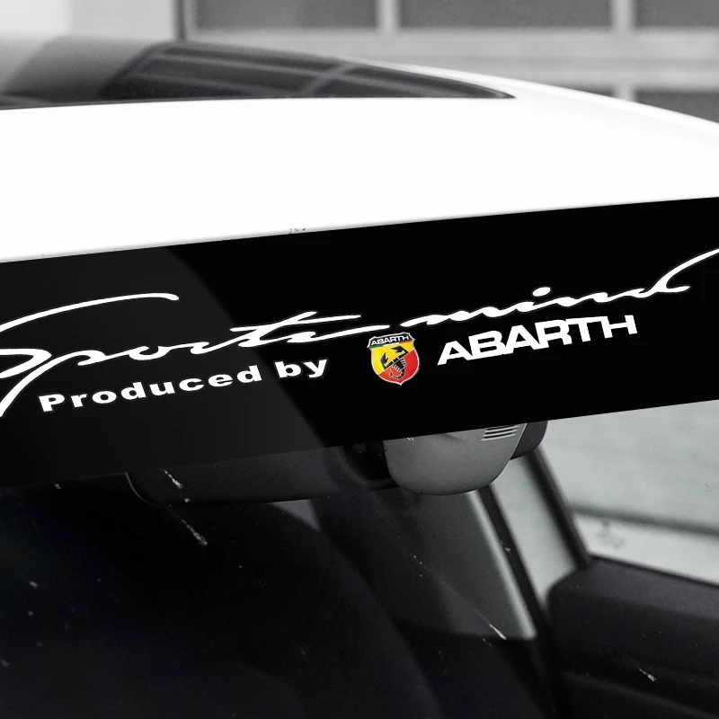 1pcs Car Front and Rear Windshield Reflective Stickers Car Styling For Abarth Chevrolet MINI Renault Alfa Romeo Honda Jaguar