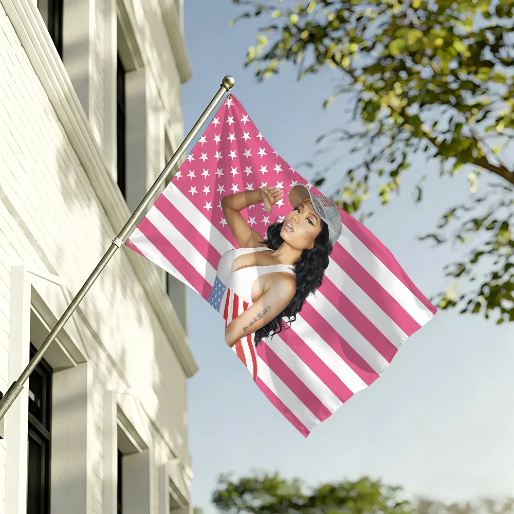 Singer Nicki Minaj Pink Friday flag For Living Room Home Dorm Decor Wall Outdoor Camping Party Banner Gifts