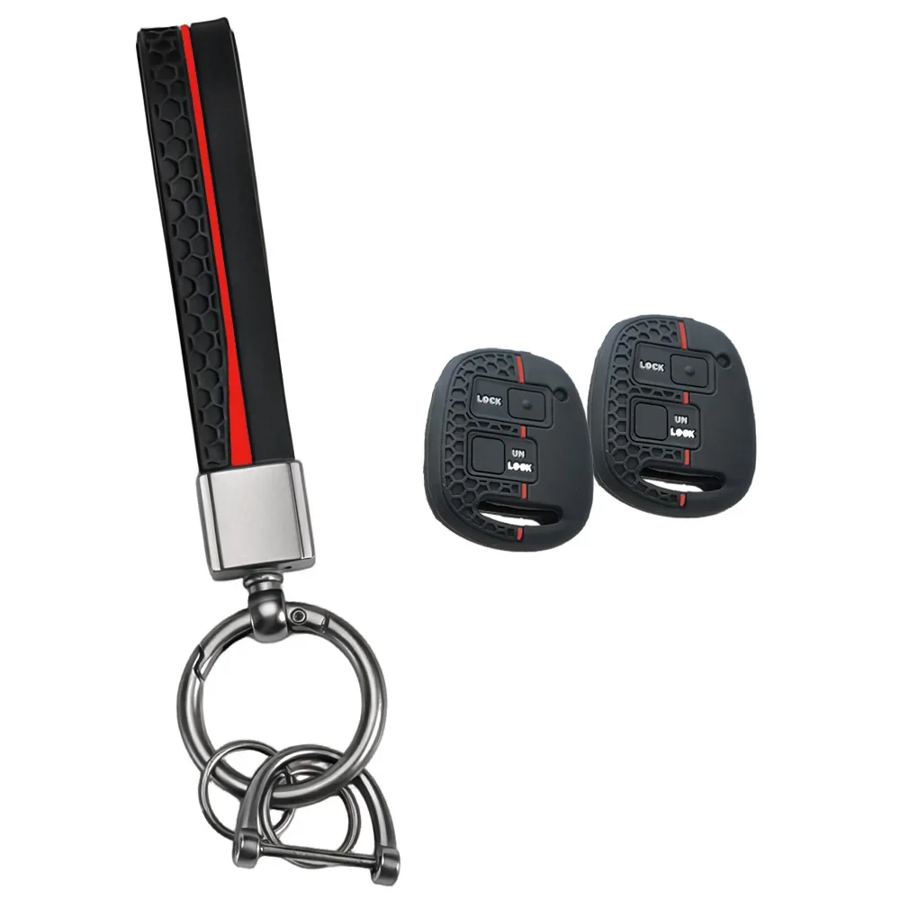 Soft Silicone Keychain Key Cover Fit Toyota FJ Cruiser Yaris Echo Lexus ES GS IS LX RX400h Auto Remote Key Protector Shell