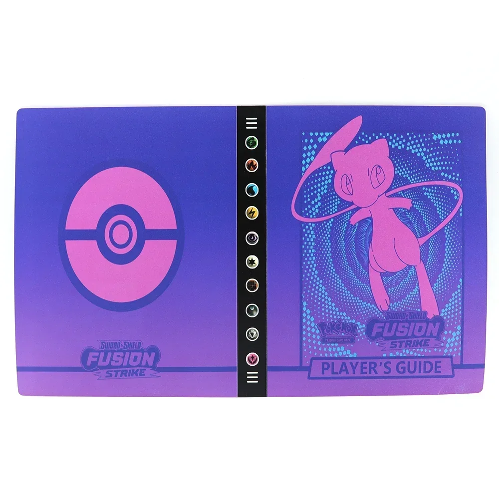 Cartoon Album 240PCS Card Book Pokemon  Gengar Charmander Map Letters Holder Binder Cartoon VMAX GX EX Game Collection Folder