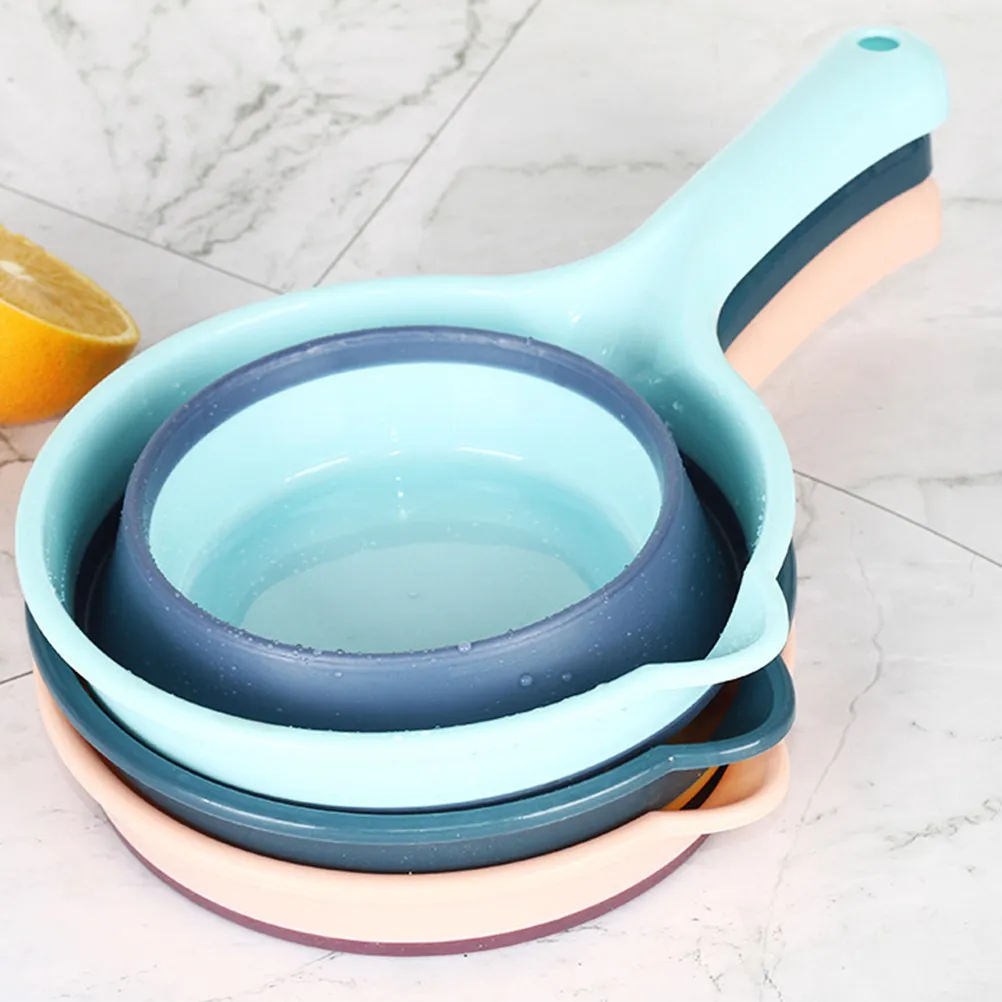 2Pcs Foldable Plastic Water Ladle Kitchen Water Scoop Smooth Surface Easy Clean Labor Saving Long Handle for Home Restaurant
