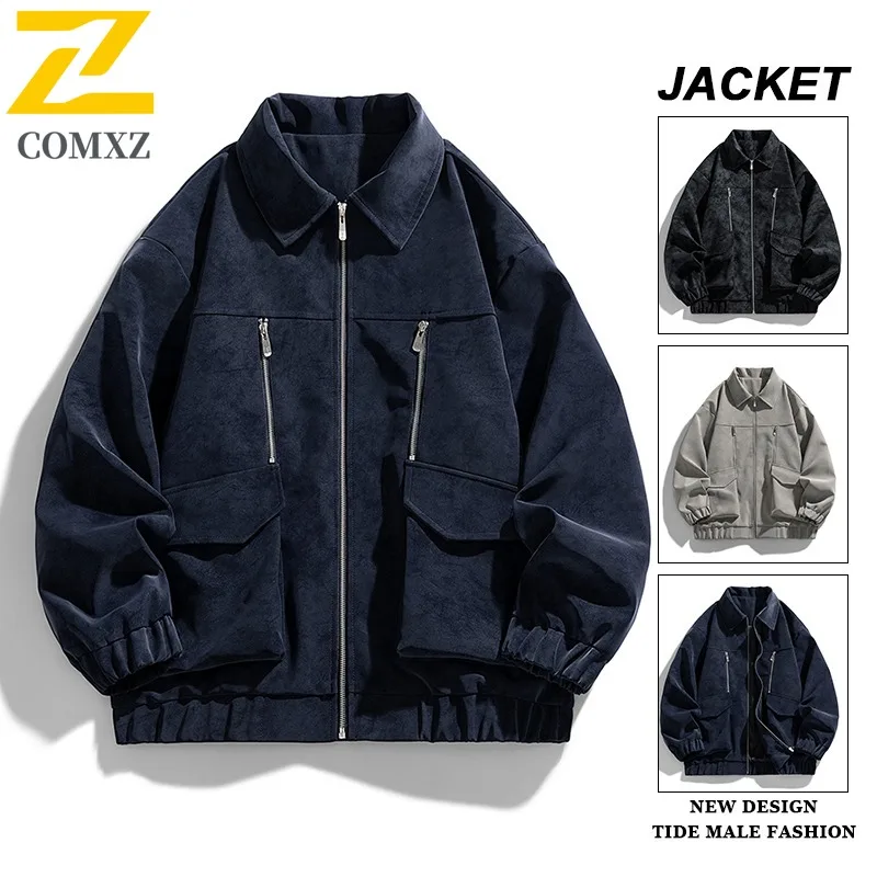 

Мужская рабочая одежда в американском стиле, спортивная куртка, водонепроницаемое ветрозащитное пальто, весенне-осенняя уличная одежда, подходит для кемпинга, рыбалки, 2025 г.