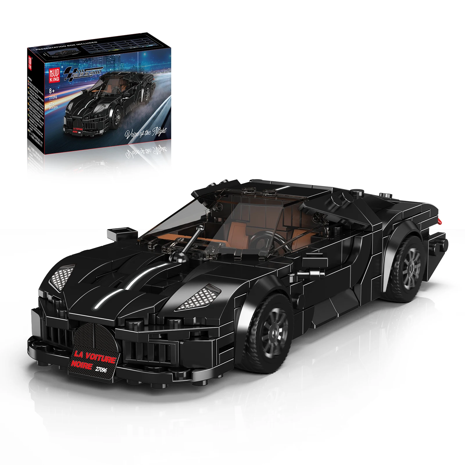 

Скоростной спортивный гоночный автомобиль, набор строительных блоков, модель суперкара MOC с коробкой для дисплея, 4 сборки, игрушки «сделай сам» для детей, праздничный подарок