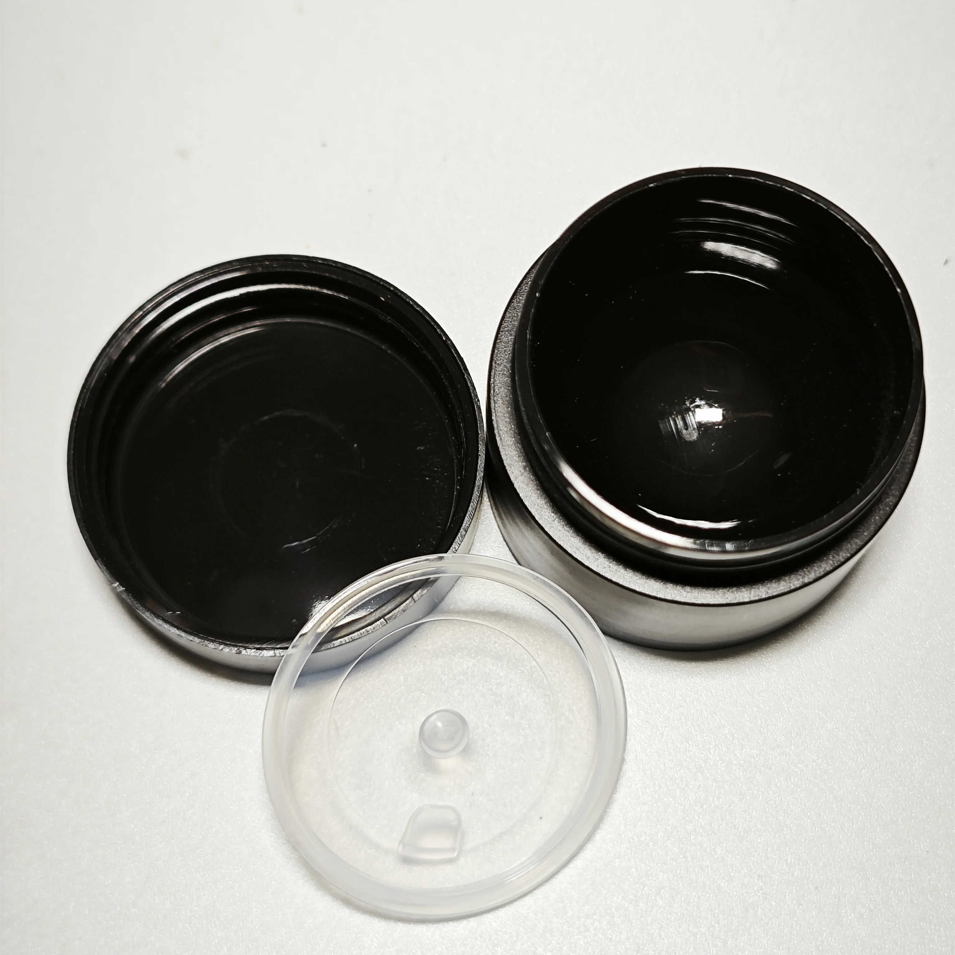 3g Double Layer Thickening Jar Black Plastic Empty Makeup Jar Pot Travel Face Cream Lotion Cosmetic Container Refillable Bottles